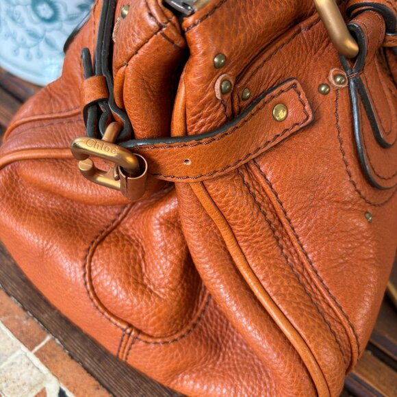 Chloe Vintage Paddington Satchel Calfskin Leather Ecureil Brown Medium - Picture 9 of 16